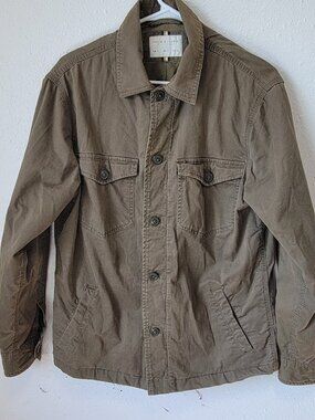 Denim & Flower Ricky Singh Men's Utility Jacket Olive Green Size Small